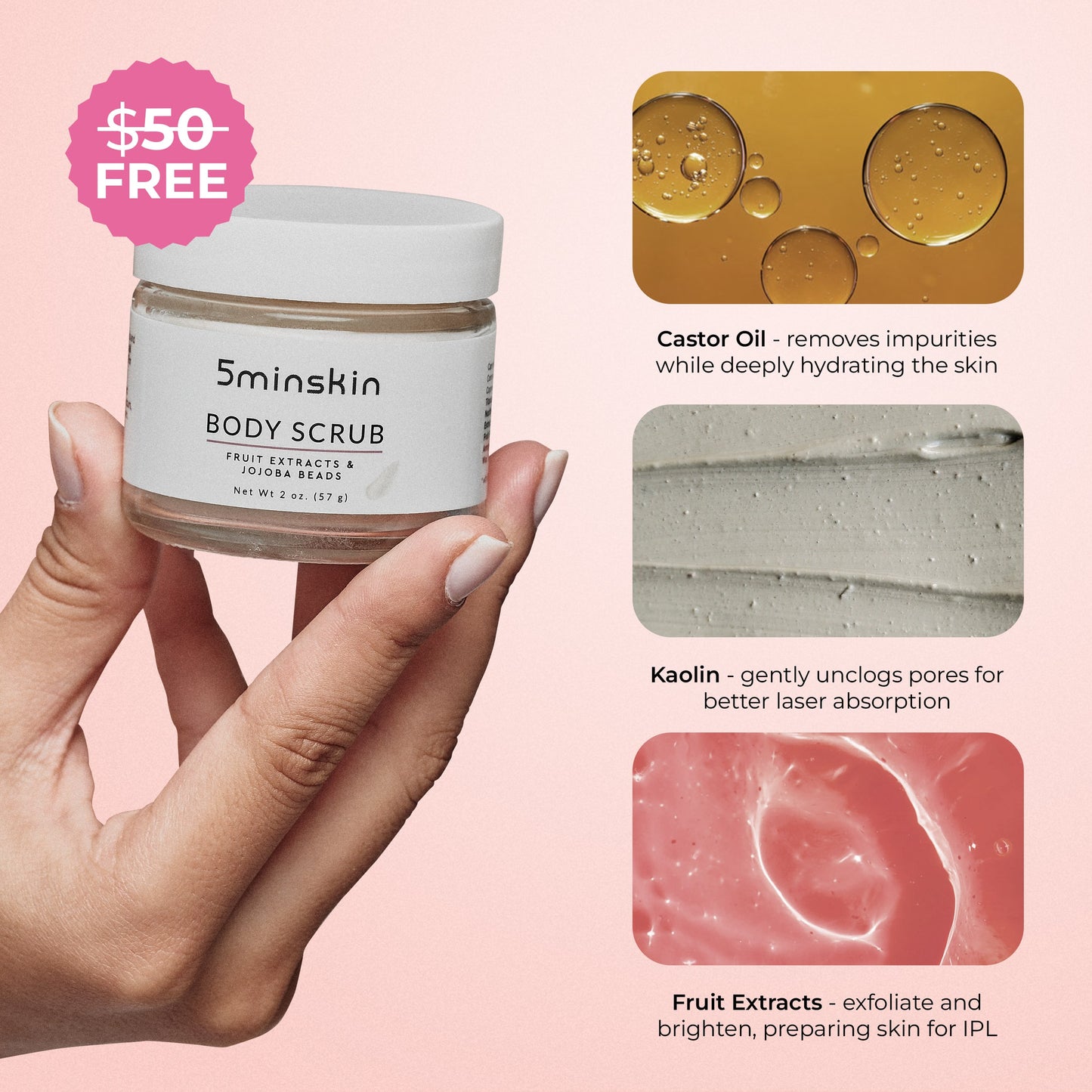 5MINSKIN AT-HOME LASER HAIR REMOVAL HANDSET - 50% OFF MOTHER'S DAY SALE + 4 FREE GIFTS (WORTH $150)