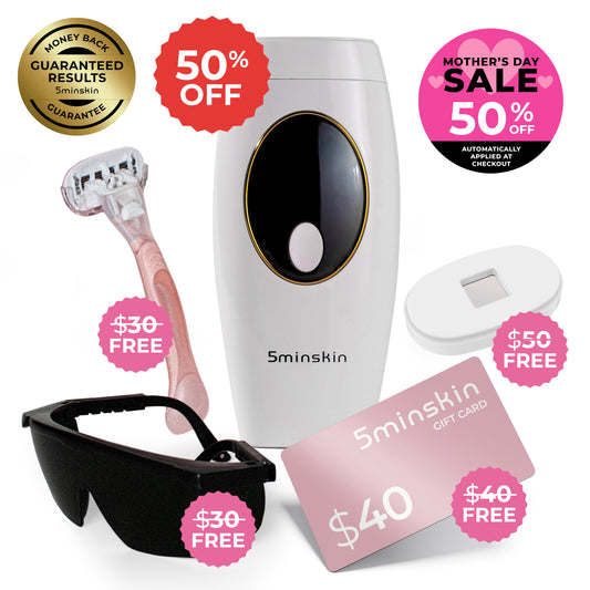 5MINSKIN AT-HOME LASER HAIR REMOVAL HANDSET - 50% OFF MOTHER'S DAY SALE